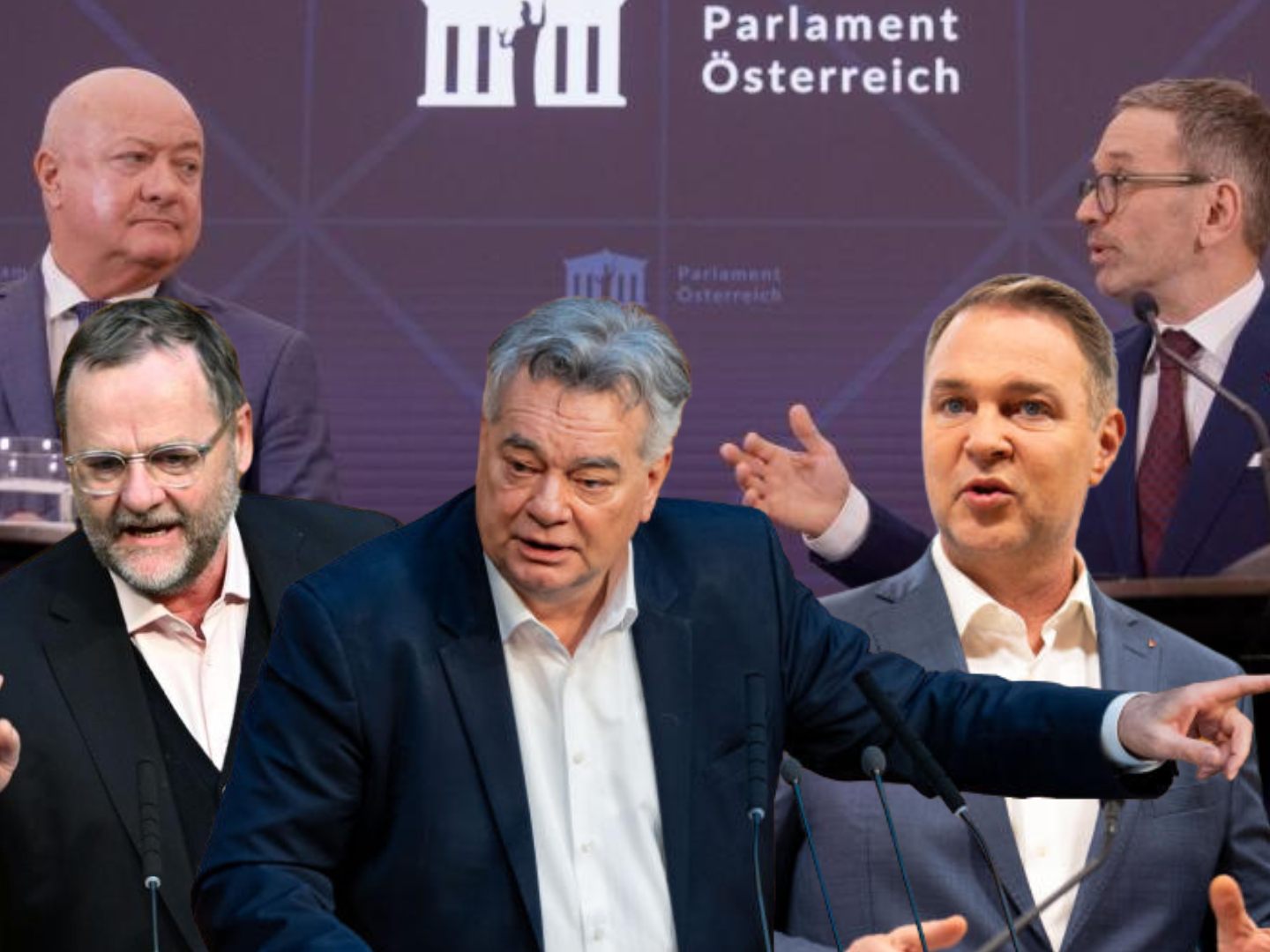 SPÖ, Grüne und NEOS appellierten an die ÖVP, die Verhandlungen mit der FPÖ zu beenden. SPÖ, Grüne und NEOS appellierten an die ÖVP, die Verhandlungen mit der FPÖ zu beenden.