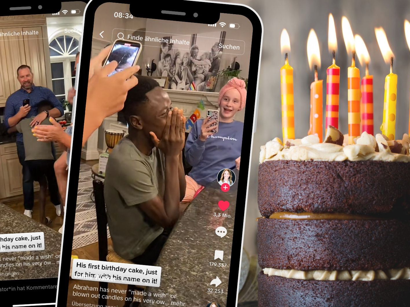 Jugendlicher feiert zum ersten Mal seinen Geburtstag. Jugendlicher feiert zum ersten Mal seinen Geburtstag.