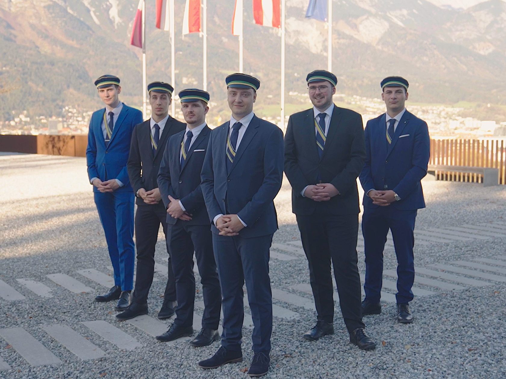 Das ÖCV-Präsidium: vlnr: Mika Gabriel, Tobias Ender, Simon Ender, André Stecher, Florian Gruber, Marvin Studer. Das ÖCV-Präsidium: vlnr: Mika Gabriel, Tobias Ender, Simon Ender, André Stecher, Florian Gruber, Marvin Studer.