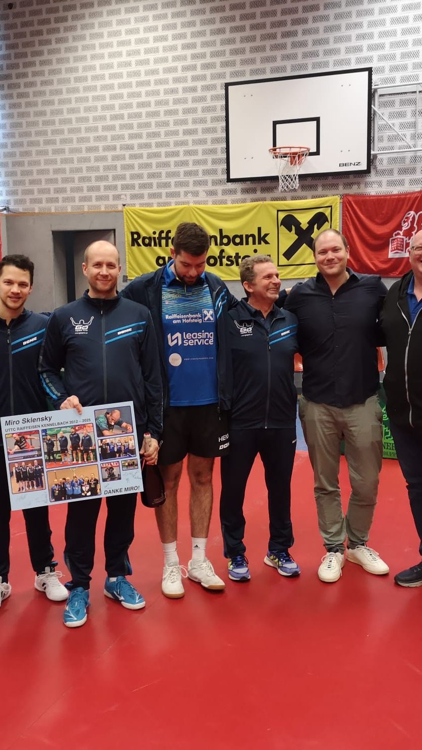 Präsident Arno Schuchter, Simon Pfeffer, Miro Sklensky, Samuel Novota, Istvan Toth, Obmann Marvin Rist und Vize-Obmann Matthias Gunsch