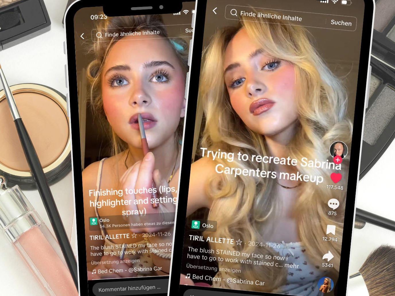 TikTok-Userin stellt Sabrina Carpenter Look nach.