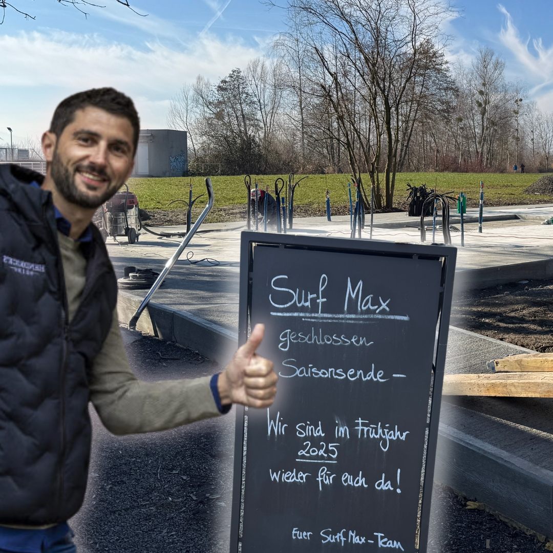 Surfmax-Betreiber Stefan Köb klärt über den neuesten Stand der Umbauten auf.