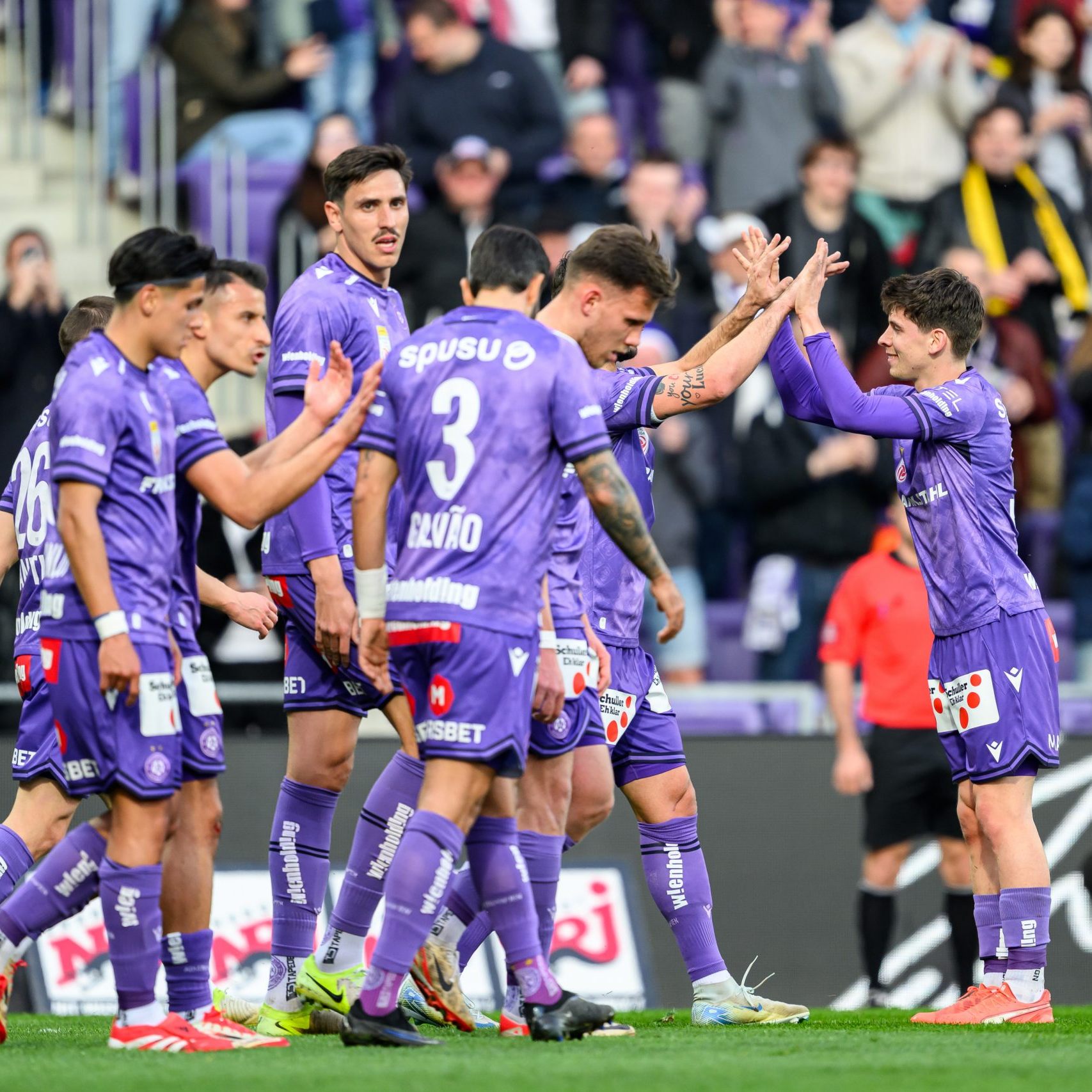 Die "Veilchen" bezwangen Austria Klagenfurt ohne Probleme.