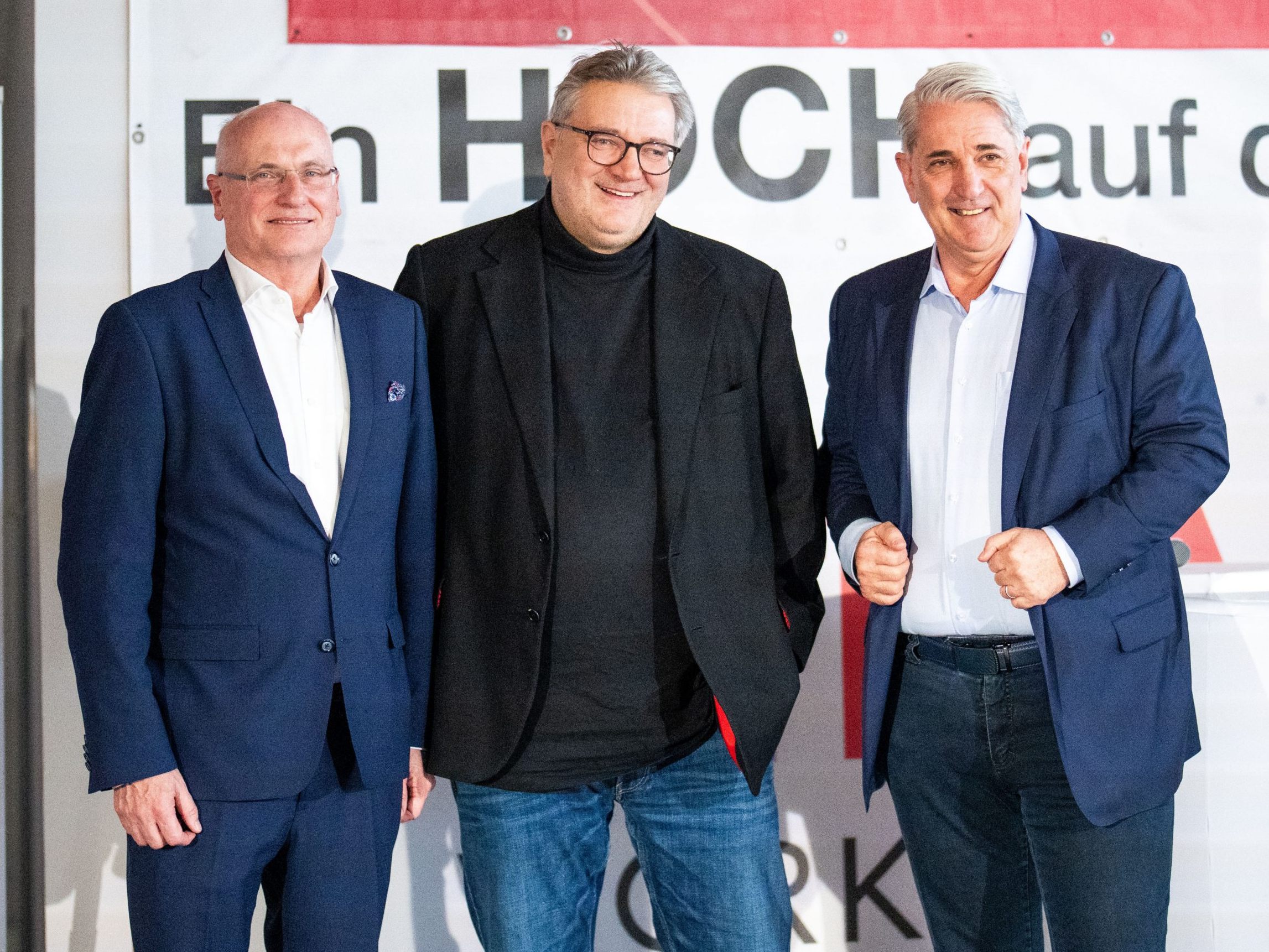 Gleichenfeier für den ÖFB-Campus in Wien-Aspern.