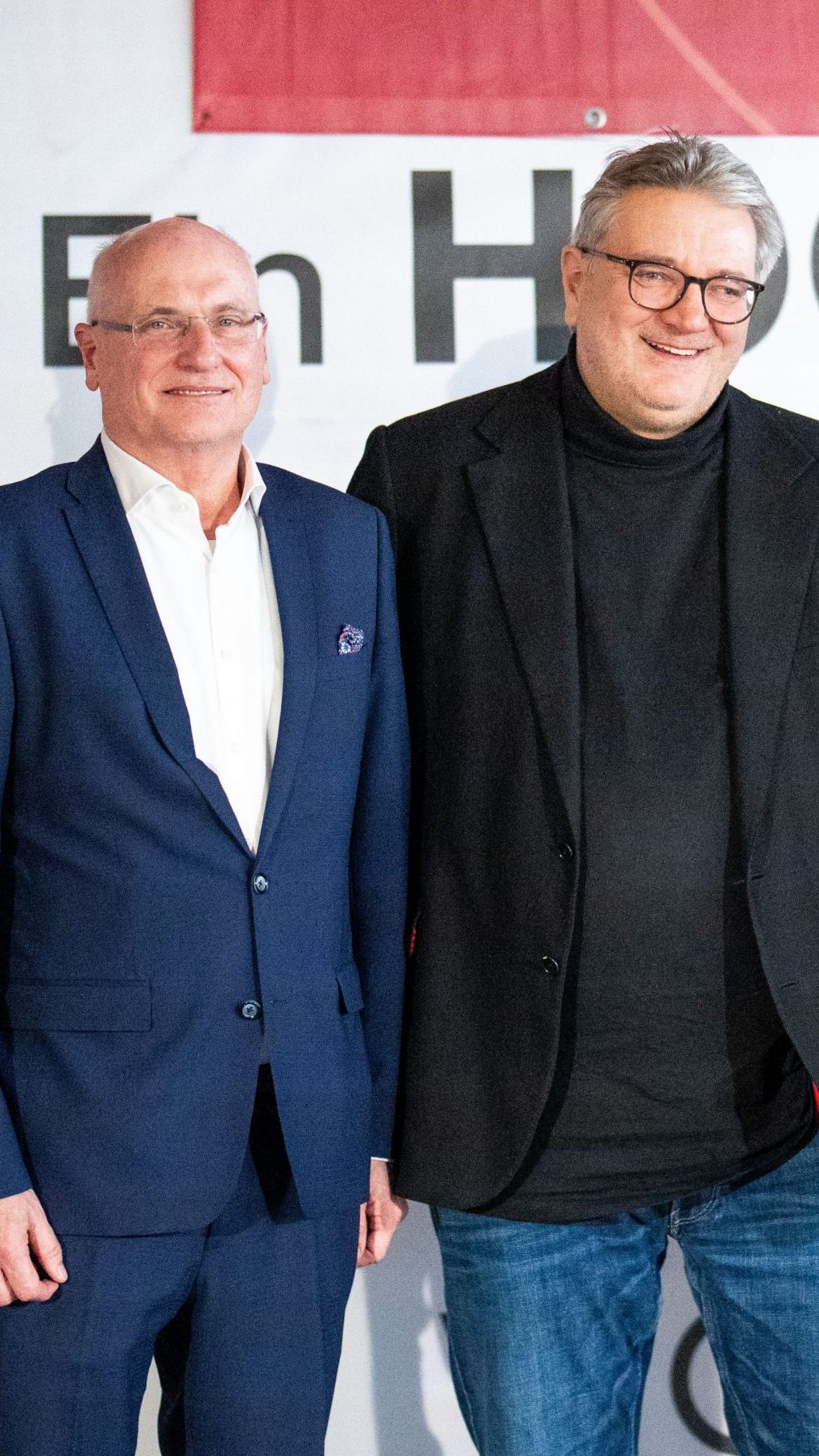 Gleichenfeier für den ÖFB-Campus in Wien-Aspern.