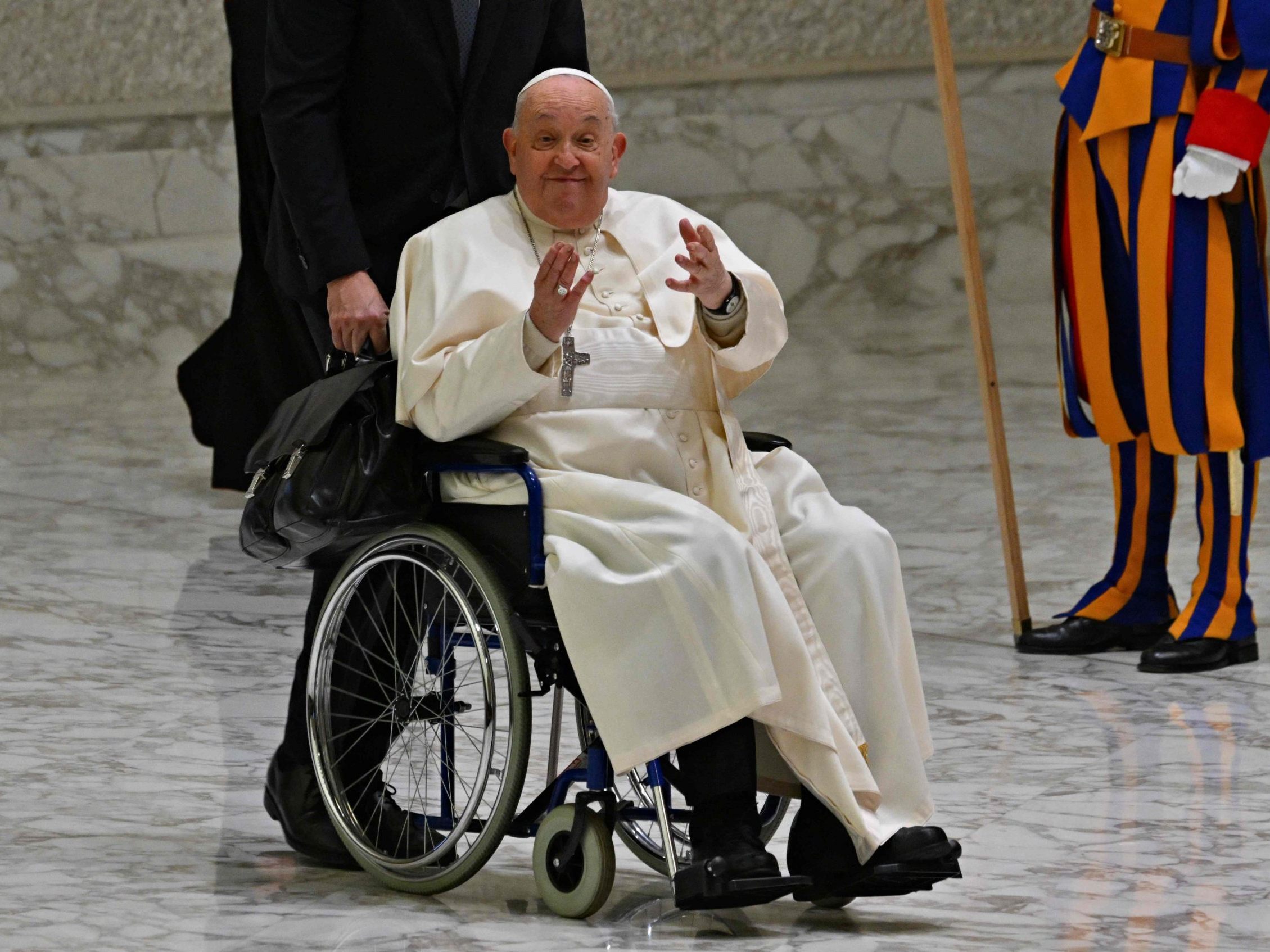 Papst Franziskus meldete sich per Audiobotschaft zu Wort. Papst Franziskus meldete sich per Audiobotschaft zu Wort.