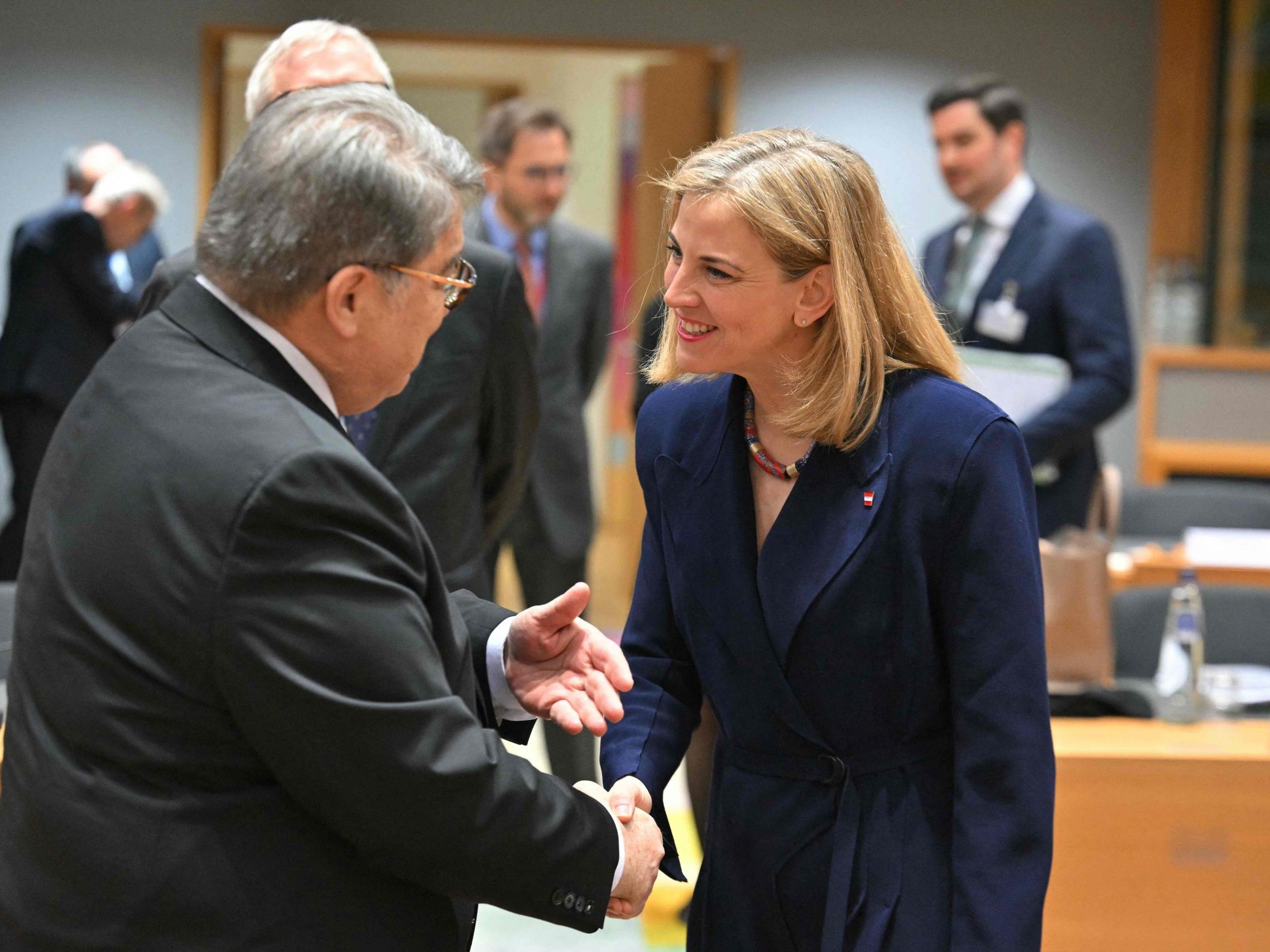 Außenministerin Beate Meinl-Reisinger beim EU-Außenministertreffen in Brüssel. Außenministerin Beate Meinl-Reisinger beim EU-Außenministertreffen in Brüssel.