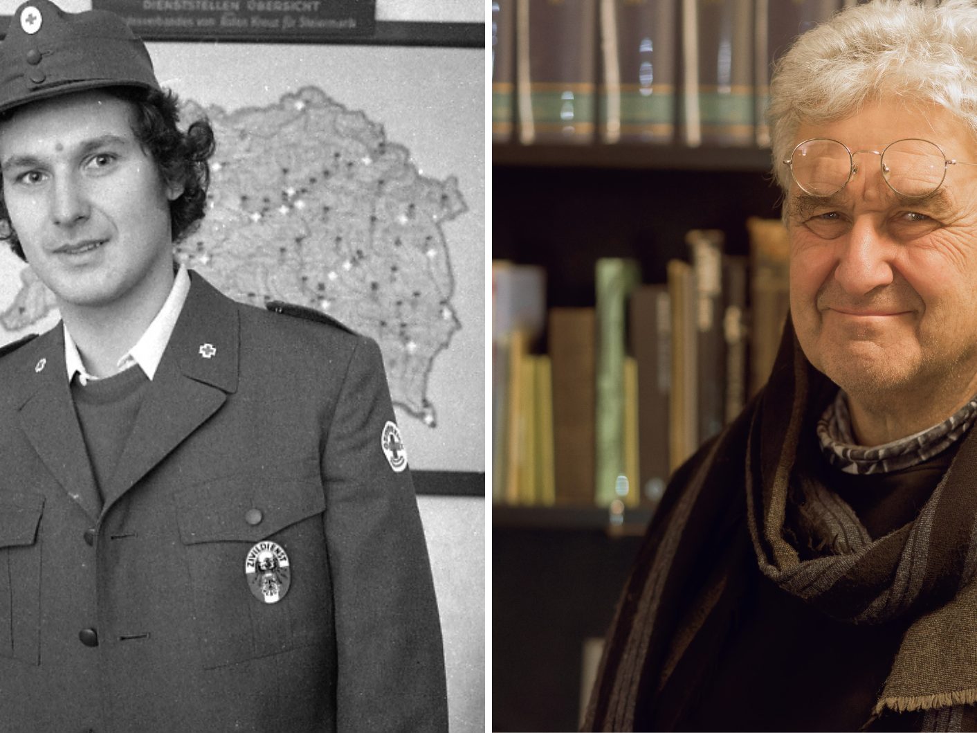 Im Bild: Max Aufischer, der erste Zivildiener Österreichs (damals und heute). Im Bild: Max Aufischer, der erste Zivildiener Österreichs (damals und heute).