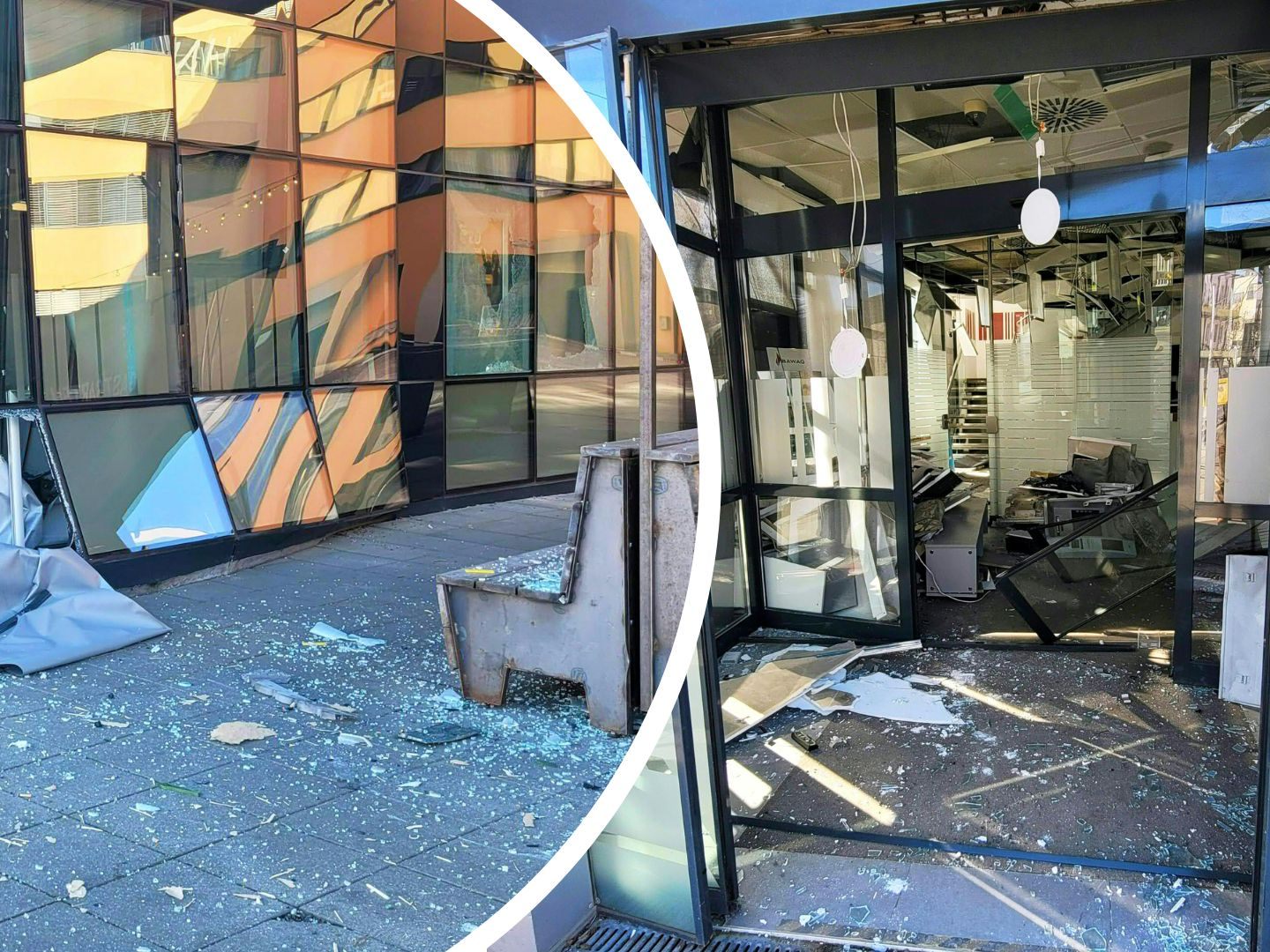 Durch die Sprengung entstand erheblicher Sachschaden. Durch die Sprengung entstand erheblicher Sachschaden.