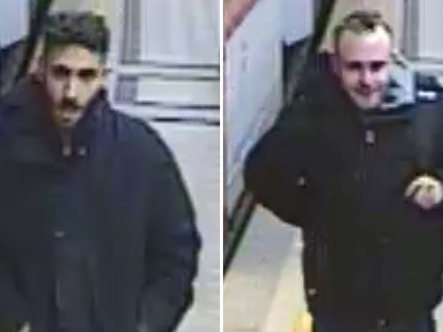 Die beiden Männer werden nach einem Raubüberfall gesucht. Die beiden Männer werden nach einem Raubüberfall gesucht.