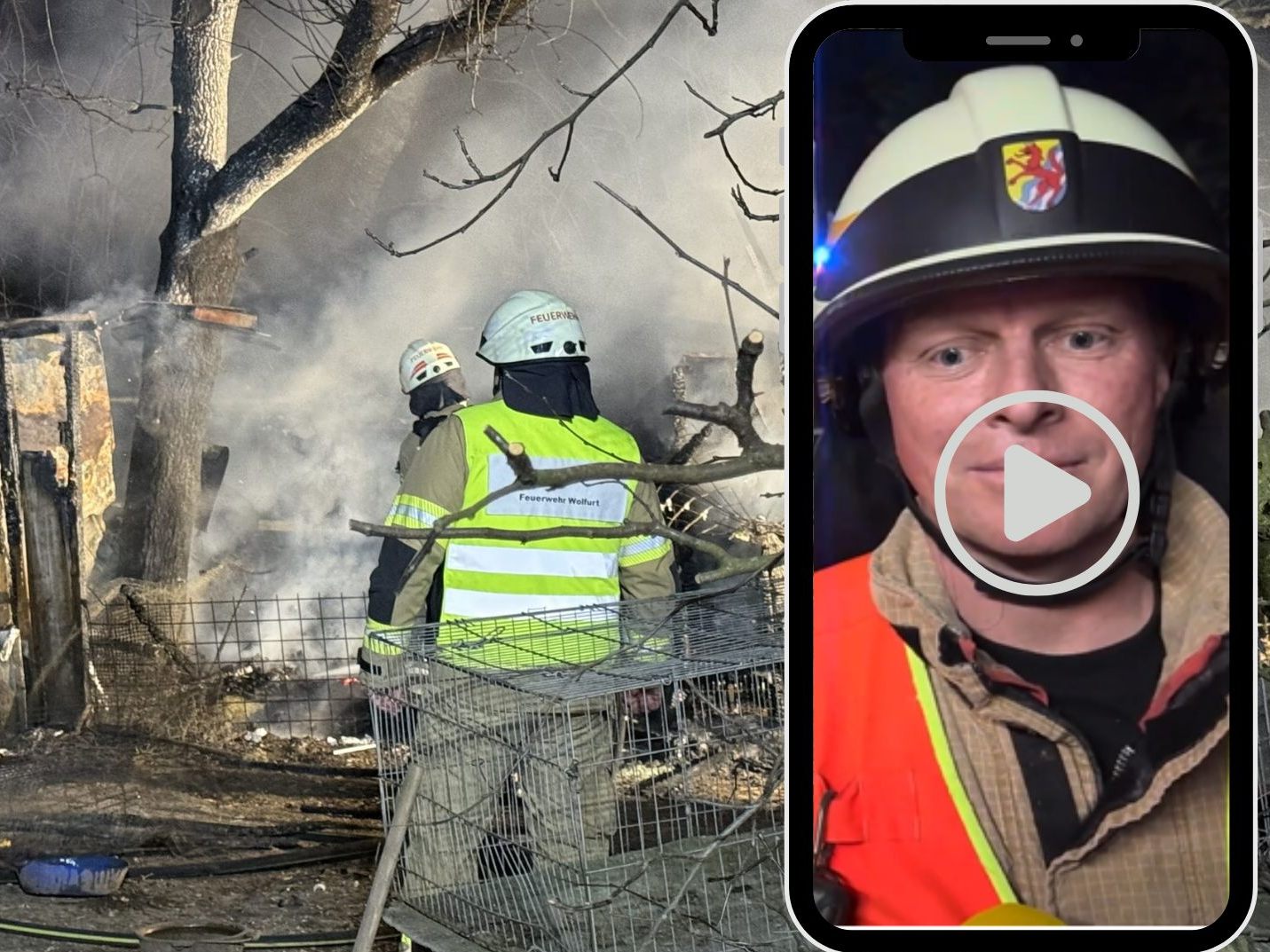Die Feuerwehr hatte den Brand rasch unter Kontrolle. Die Feuerwehr hatte den Brand rasch unter Kontrolle.