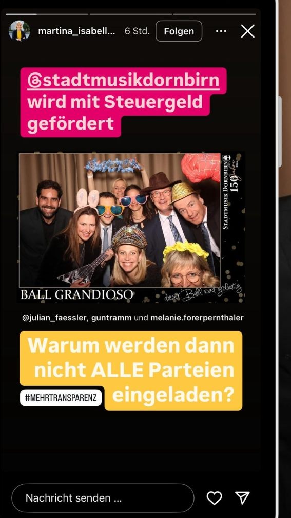 Ein Social Media Posting sorgt für Unmut in Dornbirn.