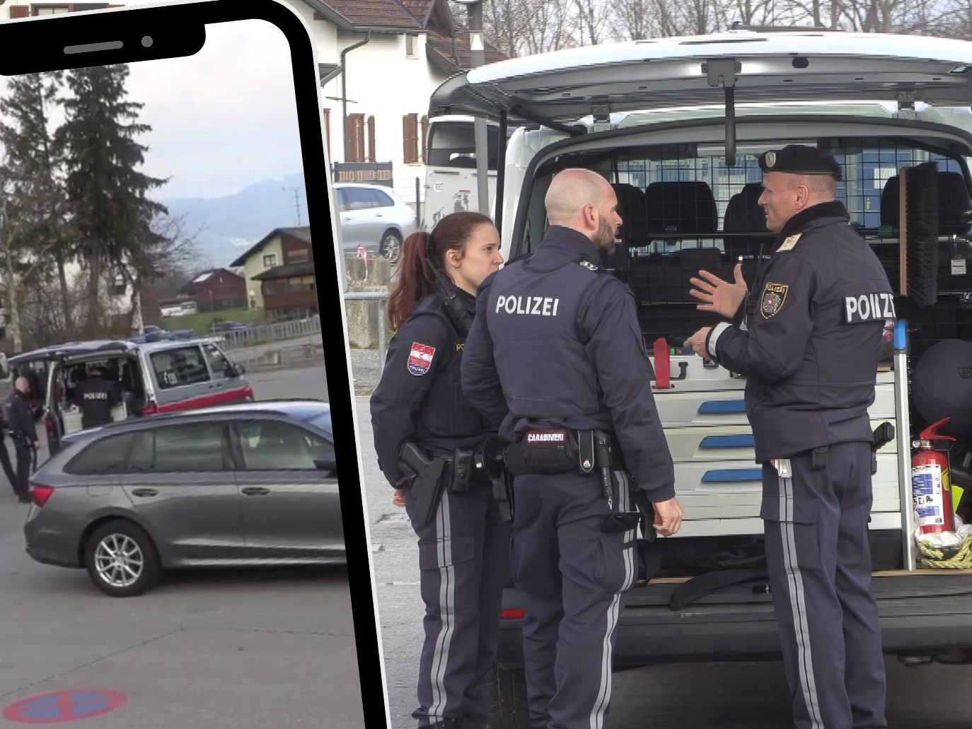 Am Samstag kam es im Raum Altach/Mäder zu einem Polizeigroßeinsatz. Am Samstag kam es im Raum Altach/Mäder zu einem Polizeigroßeinsatz.