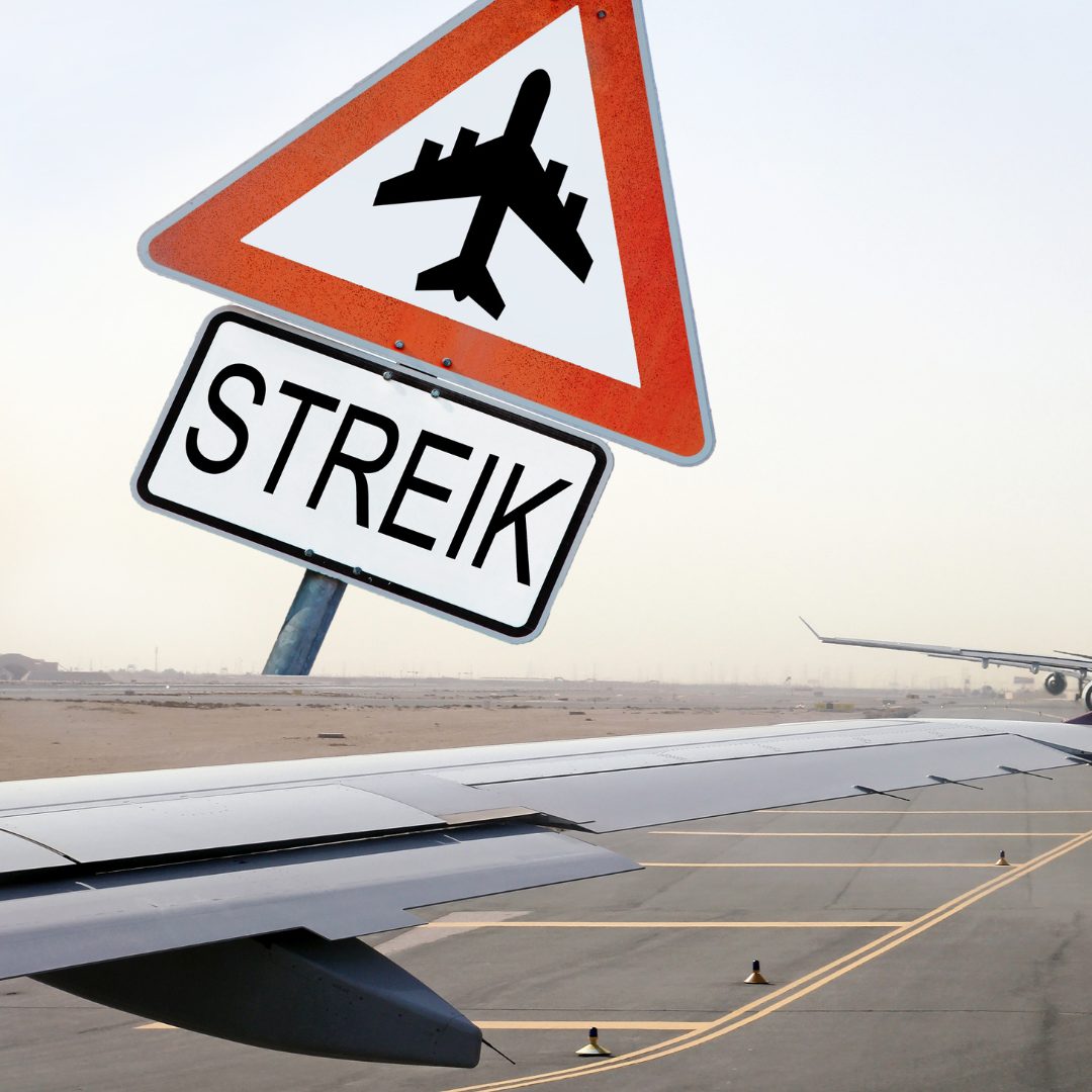 Der Streik an deutschen Flughäfen sorgt für zahlreiche Flugausfälle und Verzögerungen.
