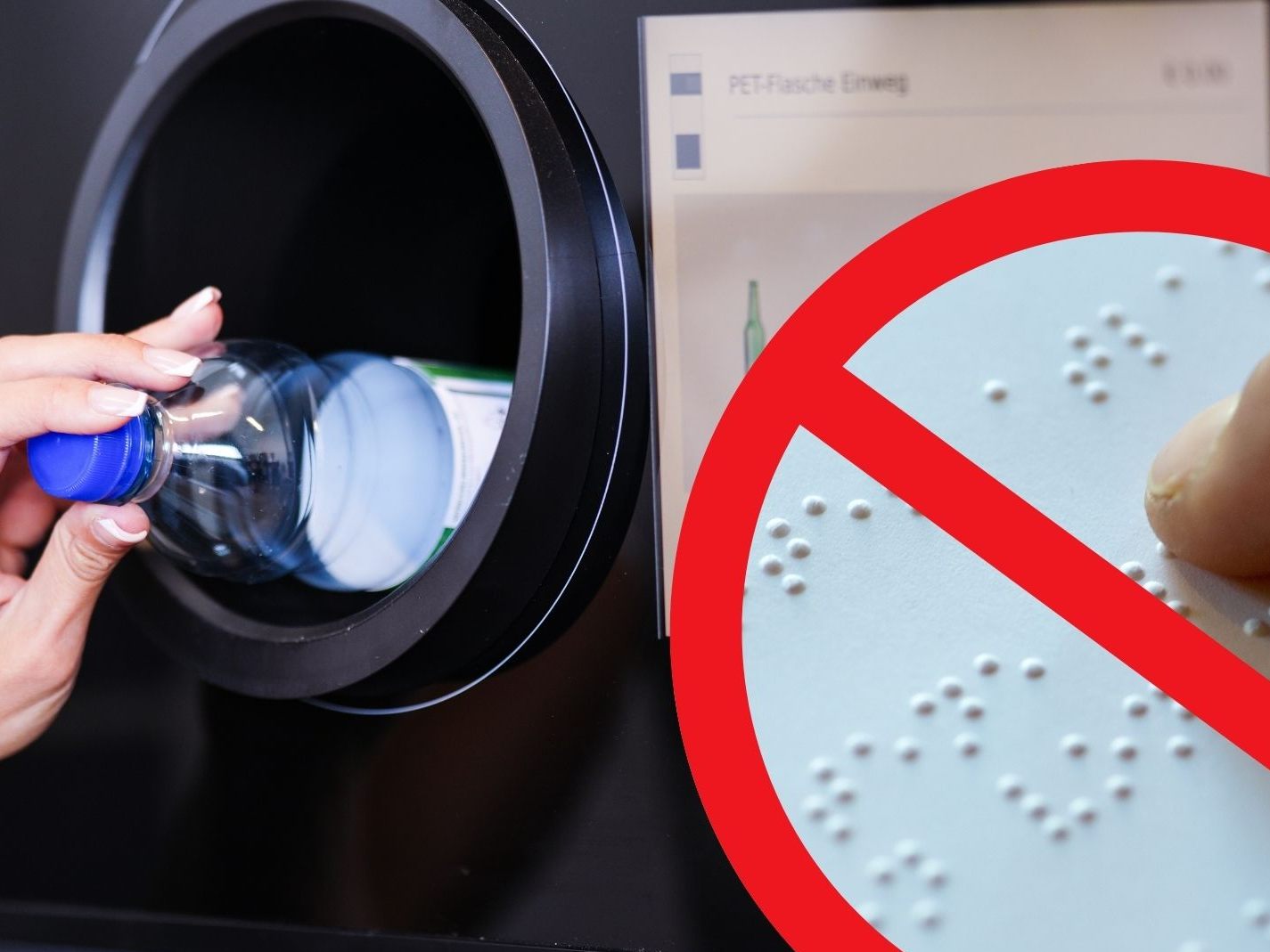 Das Pfandsystem ist nicht barrierefrei für blinde und sehbehinderte Menschen. Das Pfandsystem ist nicht barrierefrei für blinde und sehbehinderte Menschen.