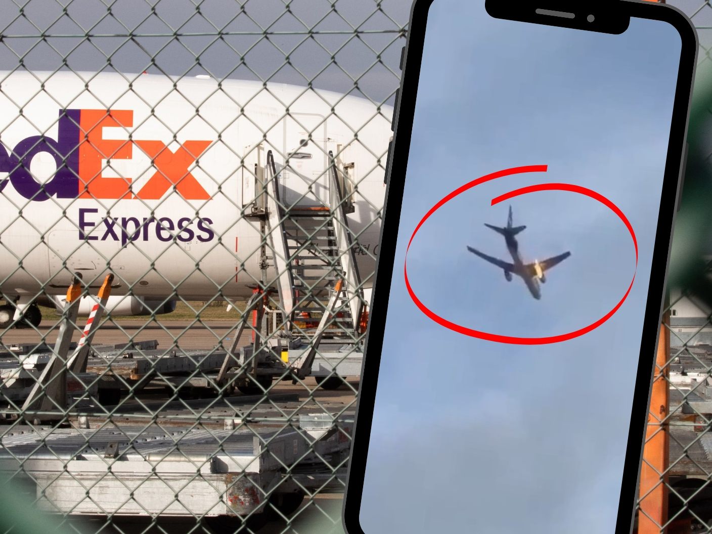 Triebwerk eines FedEx-Fliegers in Brand geraten. (Symbolbild) Triebwerk eines FedEx-Fliegers in Brand geraten. (Symbolbild)