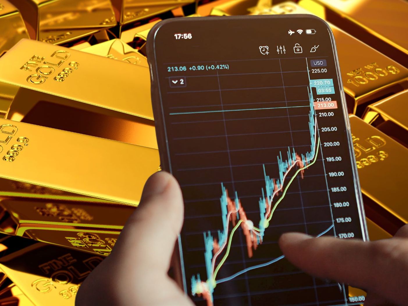 Preis stieg am Freitag in der Früh bis zu 3.082 US-Dollar je Feinunze (SYMBOLBILD)