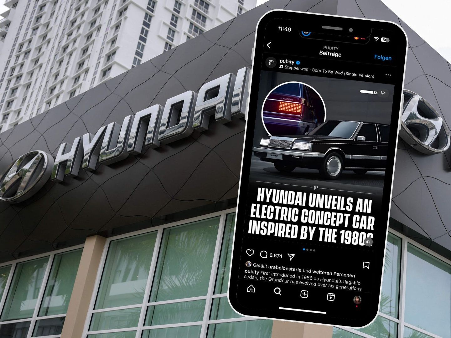 Hyundai stellt den Grandeur von 1986 als vollelektrisches Konzept vor – mit Retro-Design, Samtsitzen und moderner Technik wie virtuellem Klavier und 4-Wege-Soundsystem.