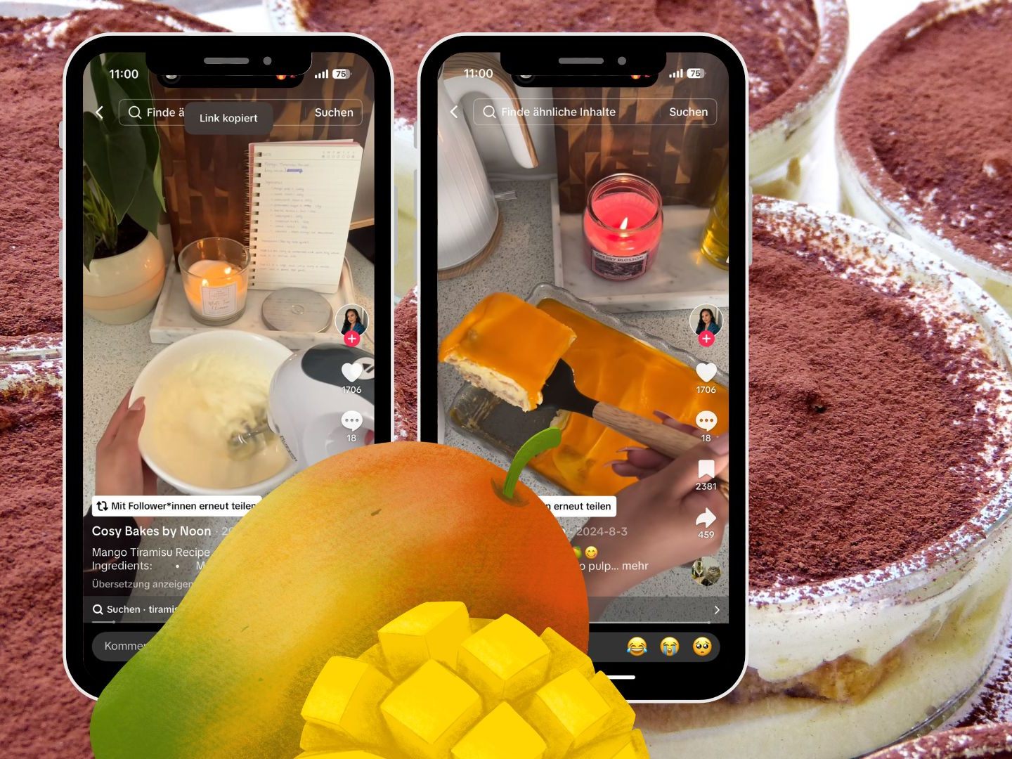 Ein TikTok-Video zeigt die Zubereitung eines Mango-Tiramisus, das die klassische italienische Nachspeise mit tropischer Mango kombiniert.
