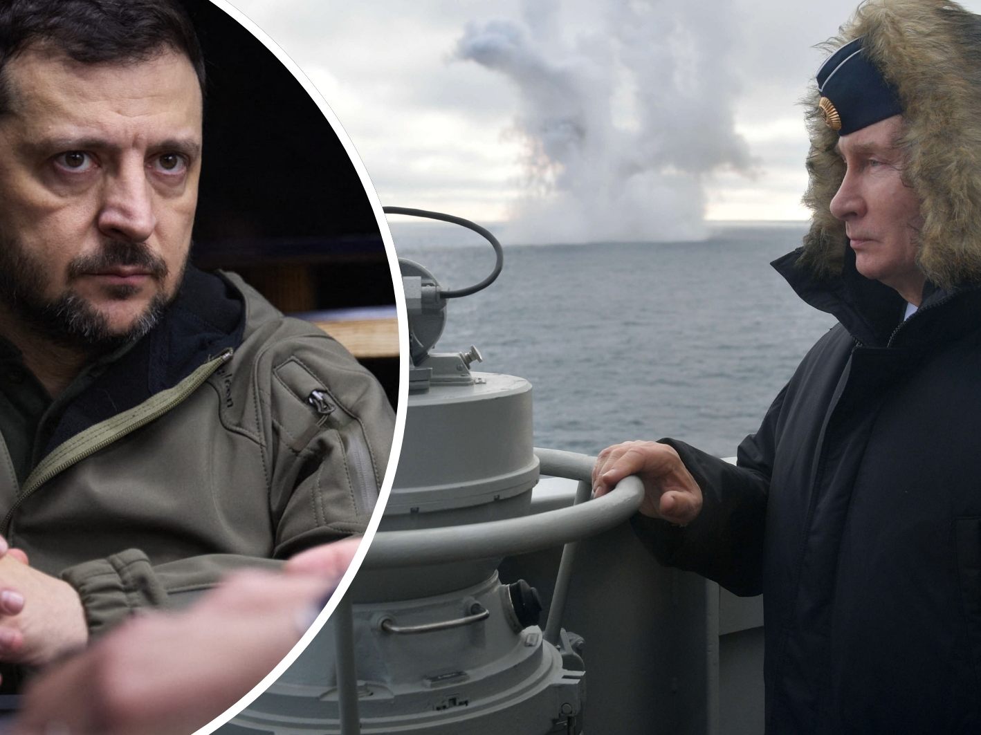 Wladimir Putin (r.) bei einer Übung seiner Schwarzmeer-Flotte im Jänner 2020. Wladimir Putin (r.) bei einer Übung seiner Schwarzmeer-Flotte im Jänner 2020.