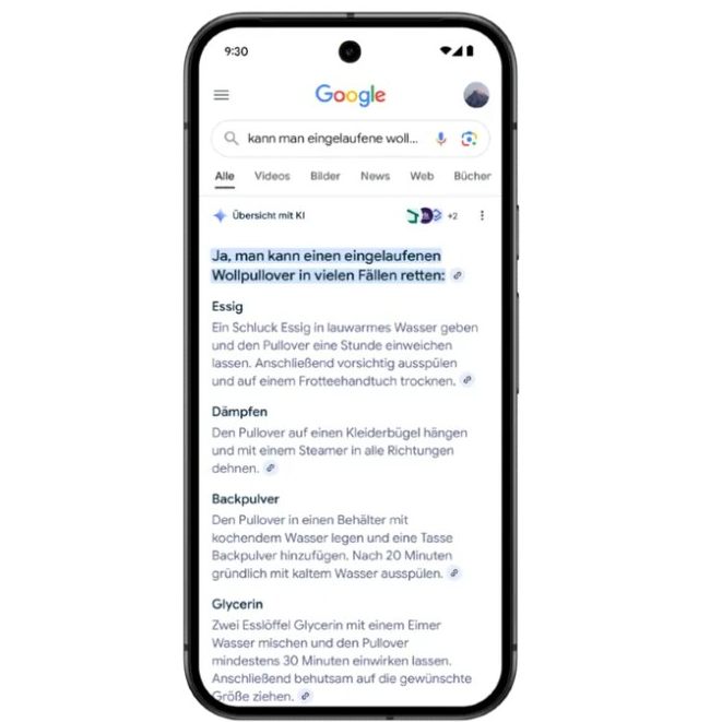 Google startet mit Mittwoch eine neue "KI Übersicht" bei Suchanfragen.