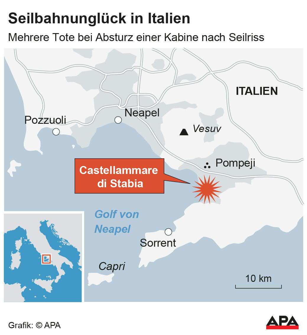 Seilbahnunglück in Italien