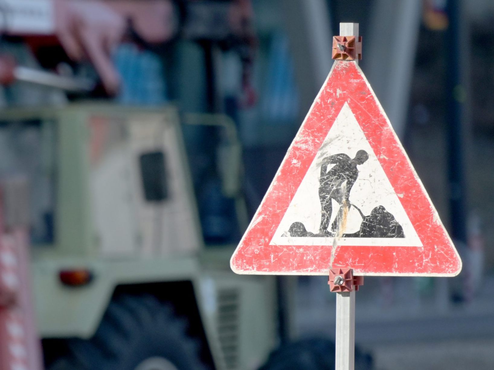 Bauarbeiten in der Deutschordenstraße in Wien-Penzing. Bauarbeiten in der Deutschordenstraße in Wien-Penzing.