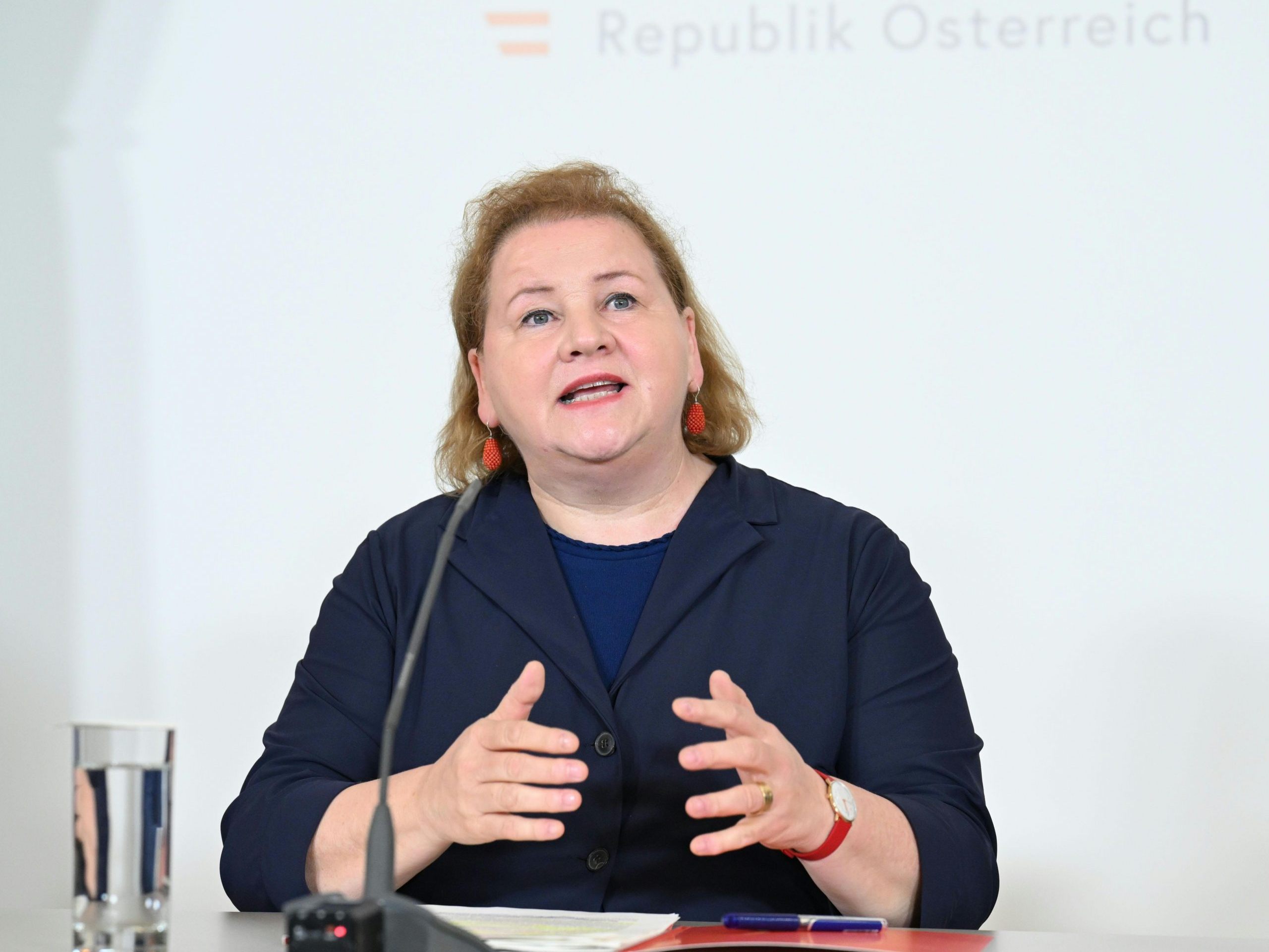 MKS: Gesundheitsministerium mit neuer Verordnung. Im Bild: Ressortchefin Korinna Schumann (SPÖ). MKS: Gesundheitsministerium mit neuer Verordnung. Im Bild: Ressortchefin Korinna Schumann (SPÖ).