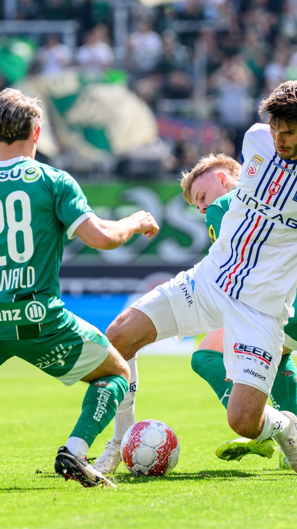 Unentschieden zwischen Rapid Wien und BW Linz.