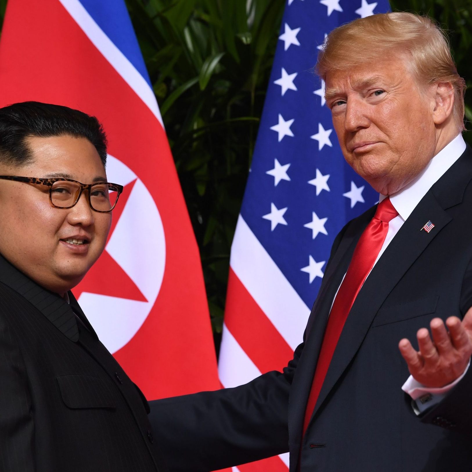 Kim Jong Un gemeinsam mit Donald Trump bei einem Treffen im Jahr 2018