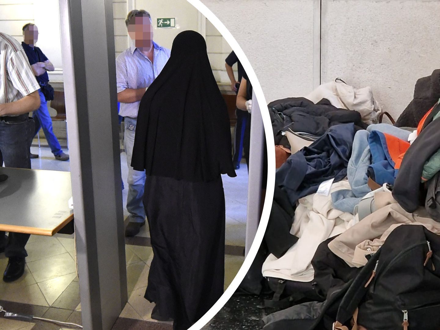 Viele Personen ließen vor der Schleuse Jacken, Mäntel und Taschen zurück, ein Haufen bildete sich. Viele Personen ließen vor der Schleuse Jacken, Mäntel und Taschen zurück, ein Haufen bildete sich.
