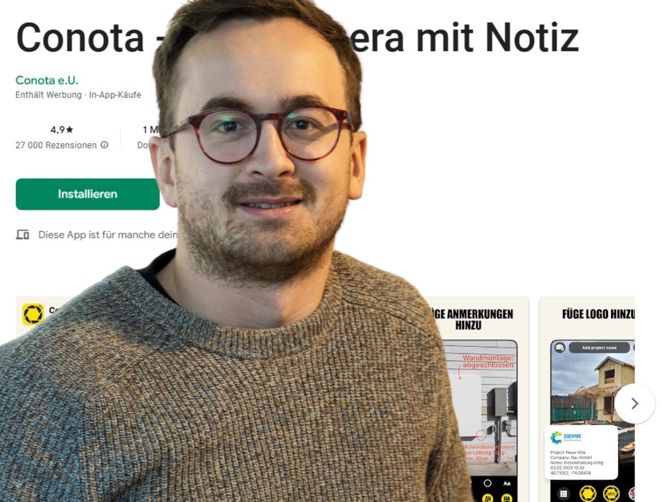 Michael Kostner hat mit seiner Conota Camera ein Bedürfnis im Markt getroffen. Michael Kostner hat mit seiner Conota Camera ein Bedürfnis im Markt getroffen.