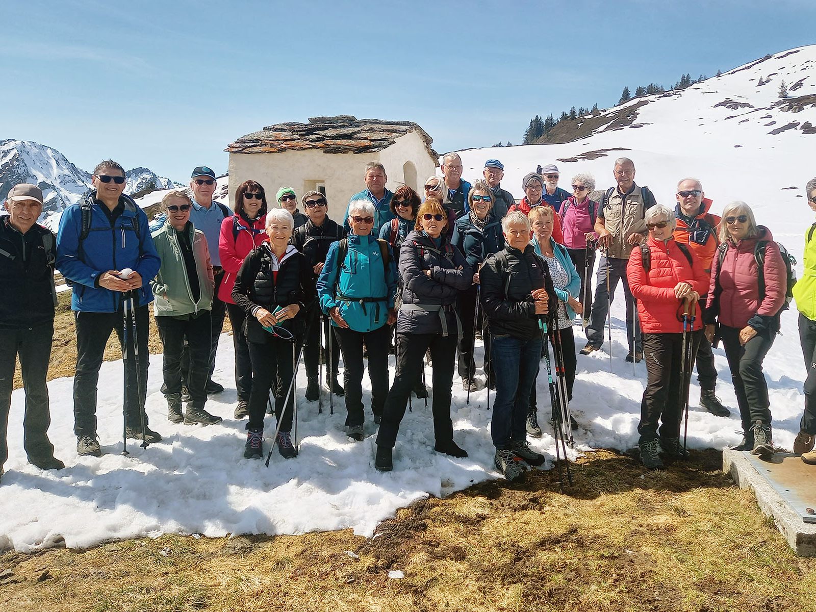 Die Dornbirner Wanderer erfreuten sich an der schönen Landschaft bei Damüls Die Dornbirner Wanderer erfreuten sich an der schönen Landschaft bei Damüls