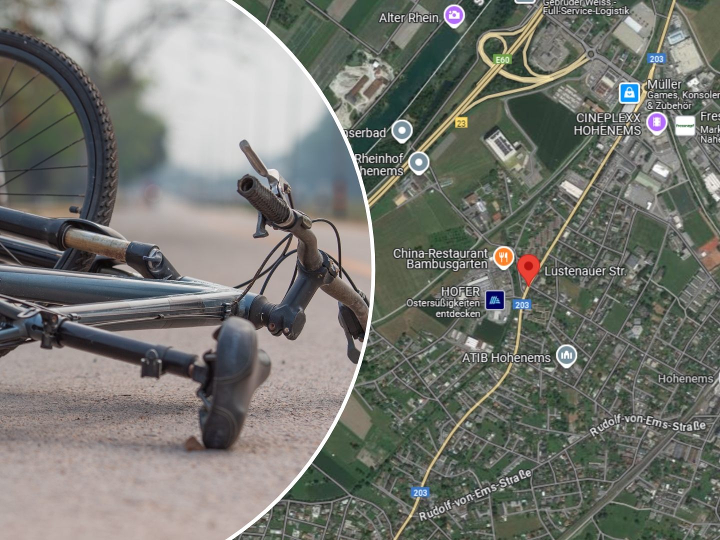 In Hohenems kam es zu einer Kollision zwischen einem Pkw und einem Fahrrad. In Hohenems kam es zu einer Kollision zwischen einem Pkw und einem Fahrrad.