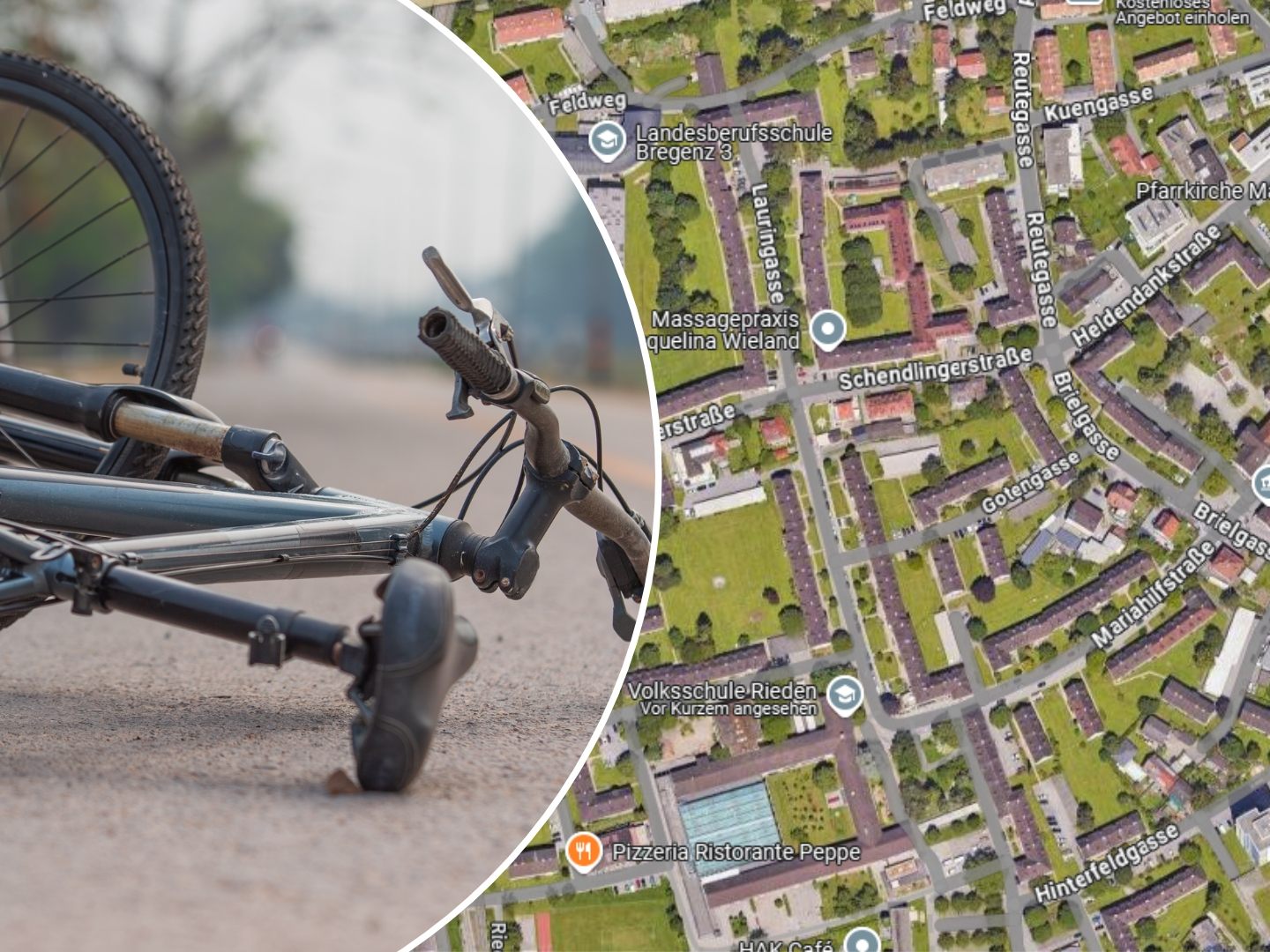 Bei dem Unfall wurde ein 15-jähriger Fahrradfahrer verletzt. Bei dem Unfall wurde ein 15-jähriger Fahrradfahrer verletzt.