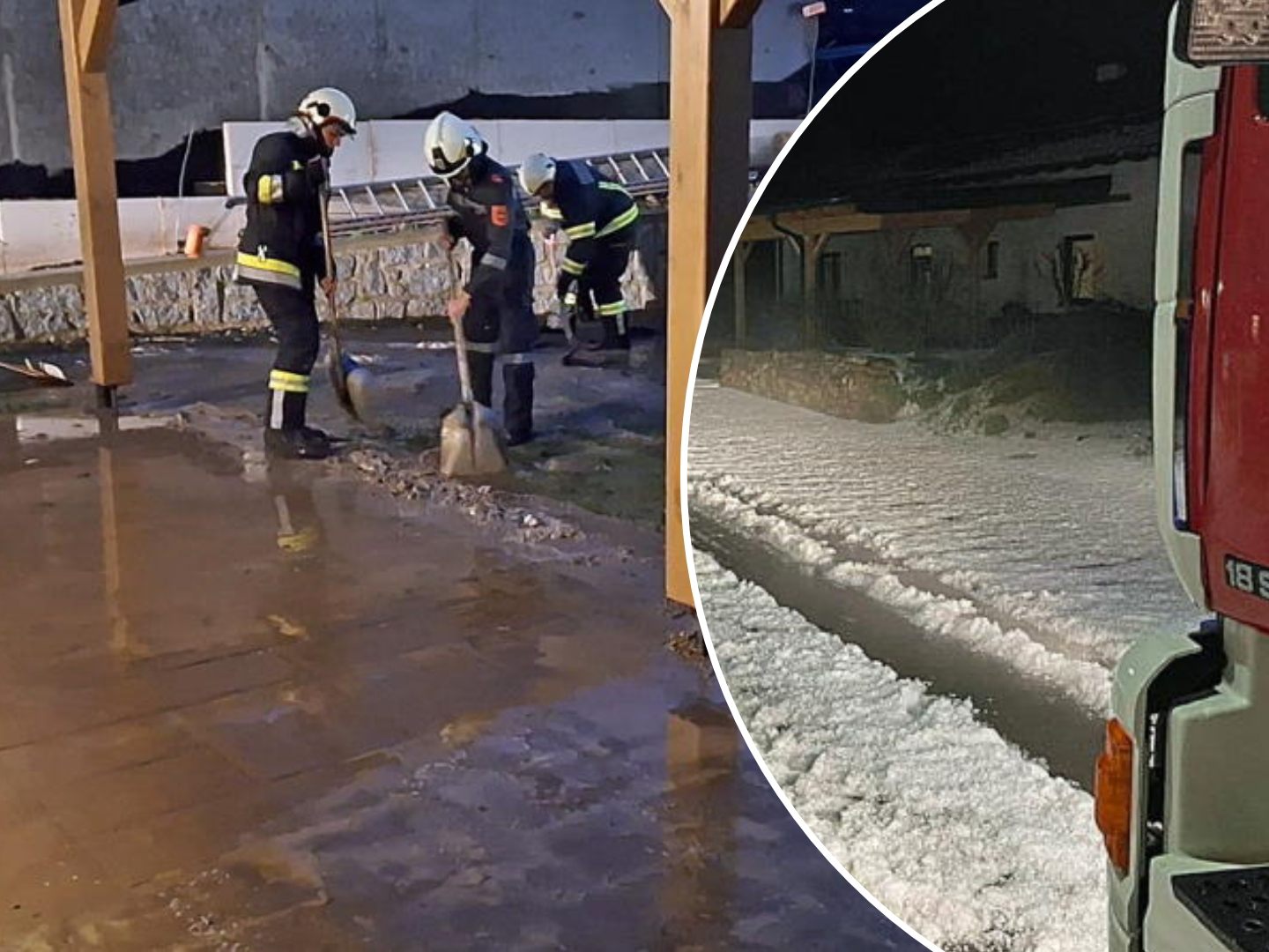 Die Feuerwehren waren bis in die Nacht hinein im Einsatz. Die Feuerwehren waren bis in die Nacht hinein im Einsatz.