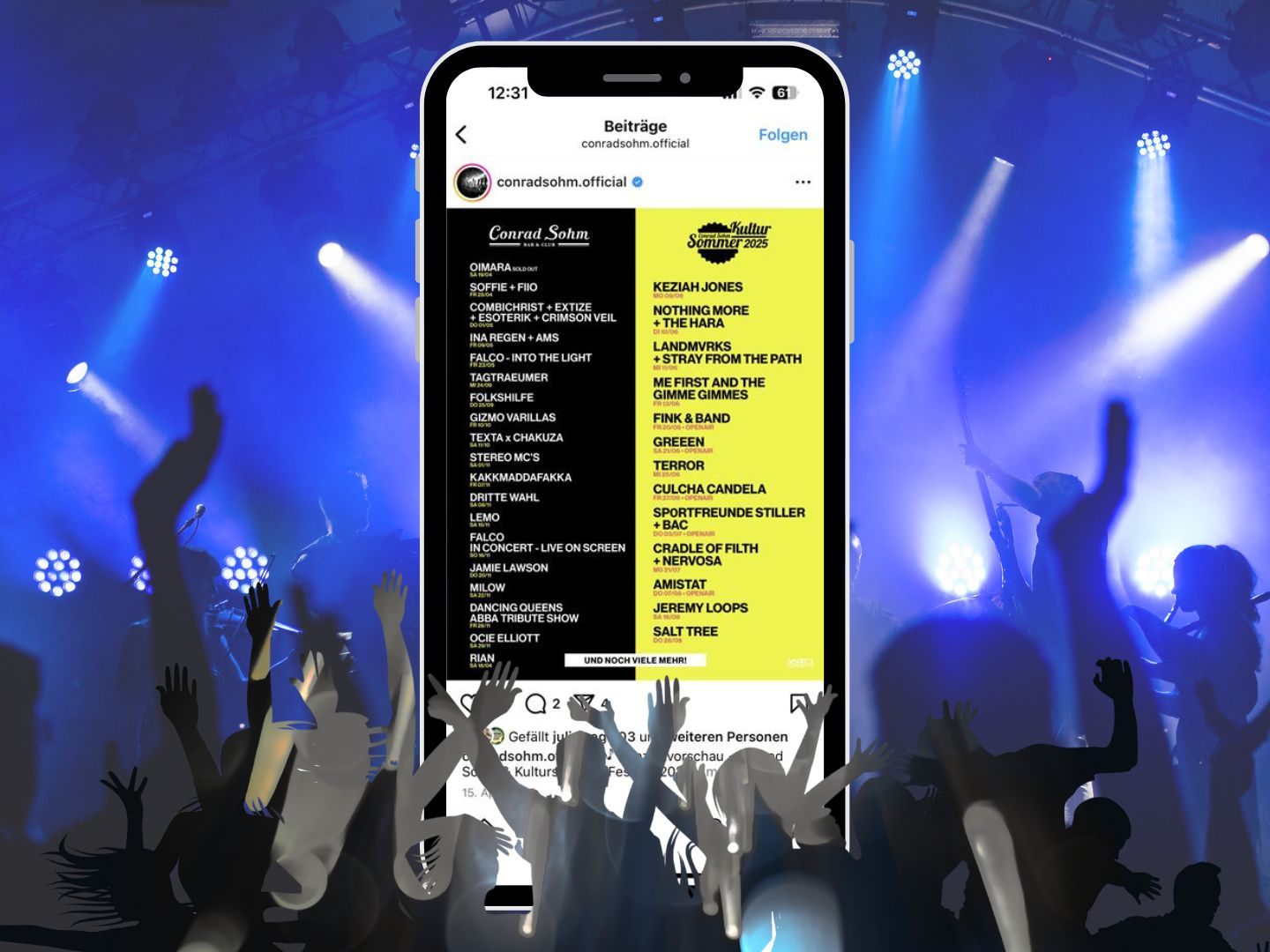 Musikprogramm zwischen Club und Open Air. Musikprogramm zwischen Club und Open Air.