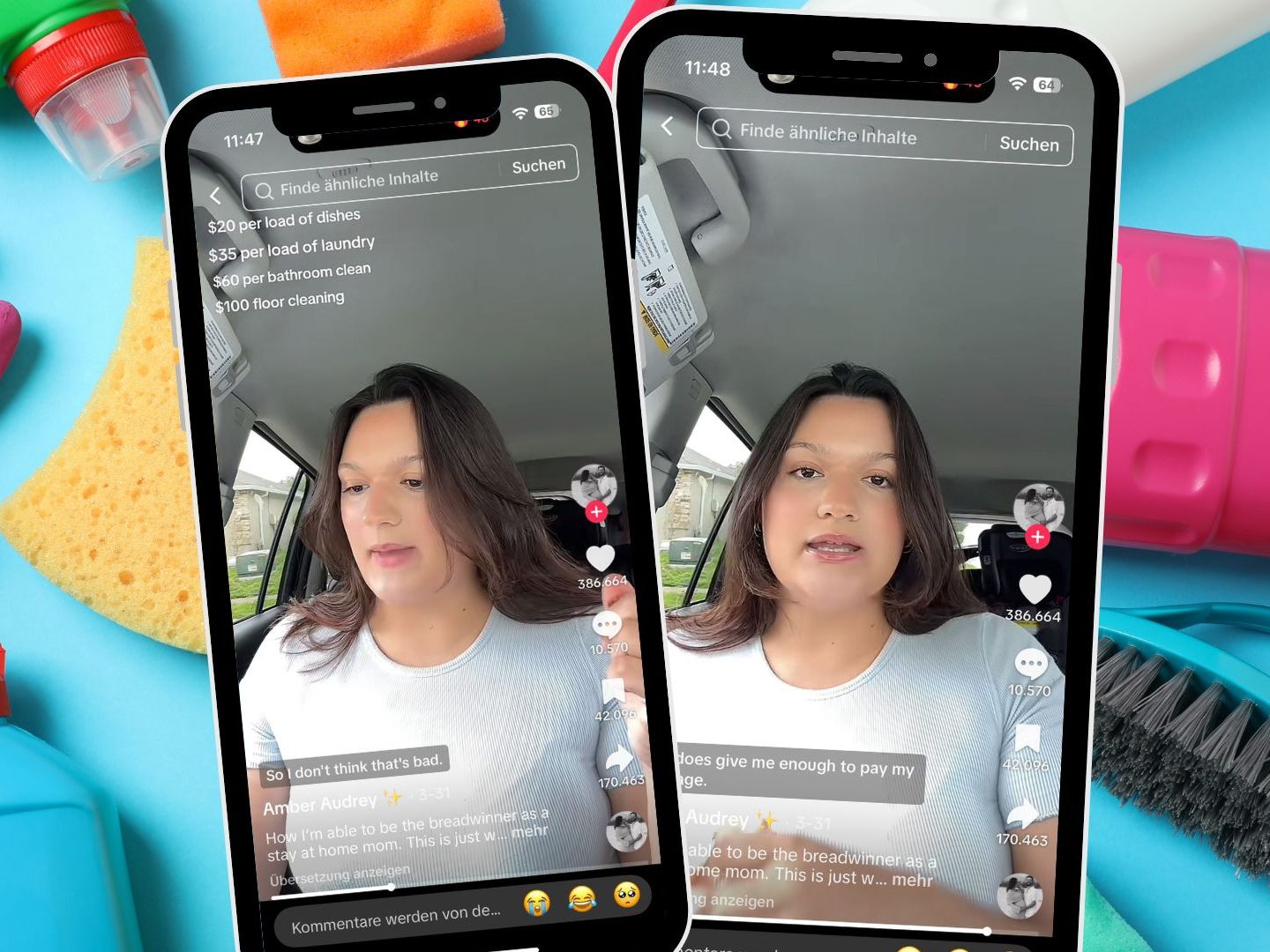 US-Mutter Amber Egan sorgt mit einer symbolischen Rechnung über 2380 Euro pro Woche für unbezahlte Haus- und Familienarbeit auf TikTok für breite Aufmerksamkeit und Diskussion über den Wert von Care-Arbeit. US-Mutter Amber Egan sorgt mit einer symbolischen Rechnung über 2380 Euro pro Woche für unbezahlte Haus- und Familienarbeit auf TikTok für breite Aufmerksamkeit und Diskussion über den Wert von Care-Arbeit.
