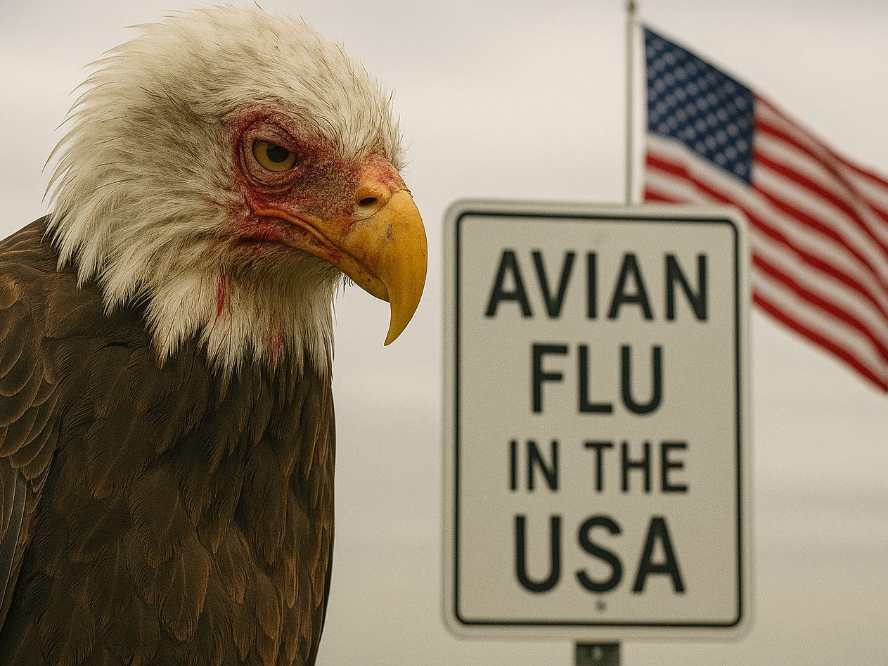 Das Vogelgrippe-Virus H5N1 breitet sich in den USA rasant aus. Experten warnen vor einer Pandemie. Das Vogelgrippe-Virus H5N1 breitet sich in den USA rasant aus. Experten warnen vor einer Pandemie.