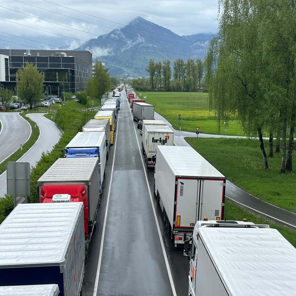 Verkehrschaos rund um Dornbirn-Nord.