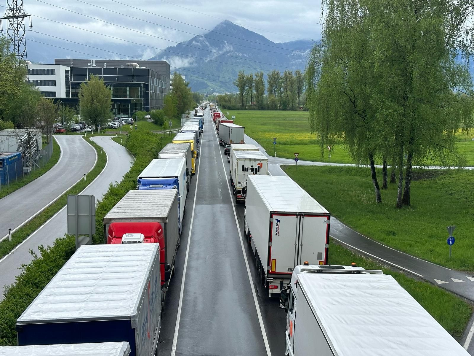 Verkehrschaos rund um Dornbirn-Nord.