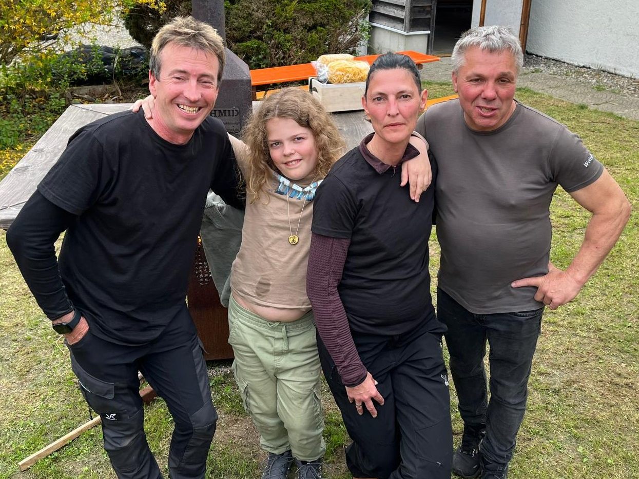 vlnr Klaus, Eliah, Gitte, Wolfgang