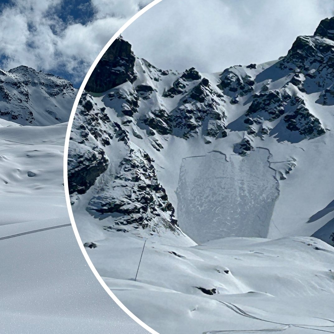 Lawinenabgang in Gaschurn am Mittwochvormittag.