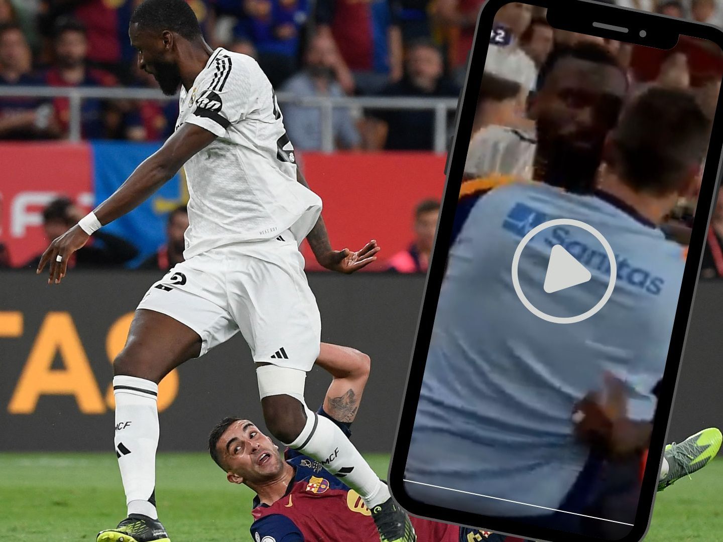 In der Wut über die zerplatzte Titelchance brannten Antonio Rüdiger die Sicherungen durch. In der Wut über die zerplatzte Titelchance brannten Antonio Rüdiger die Sicherungen durch.