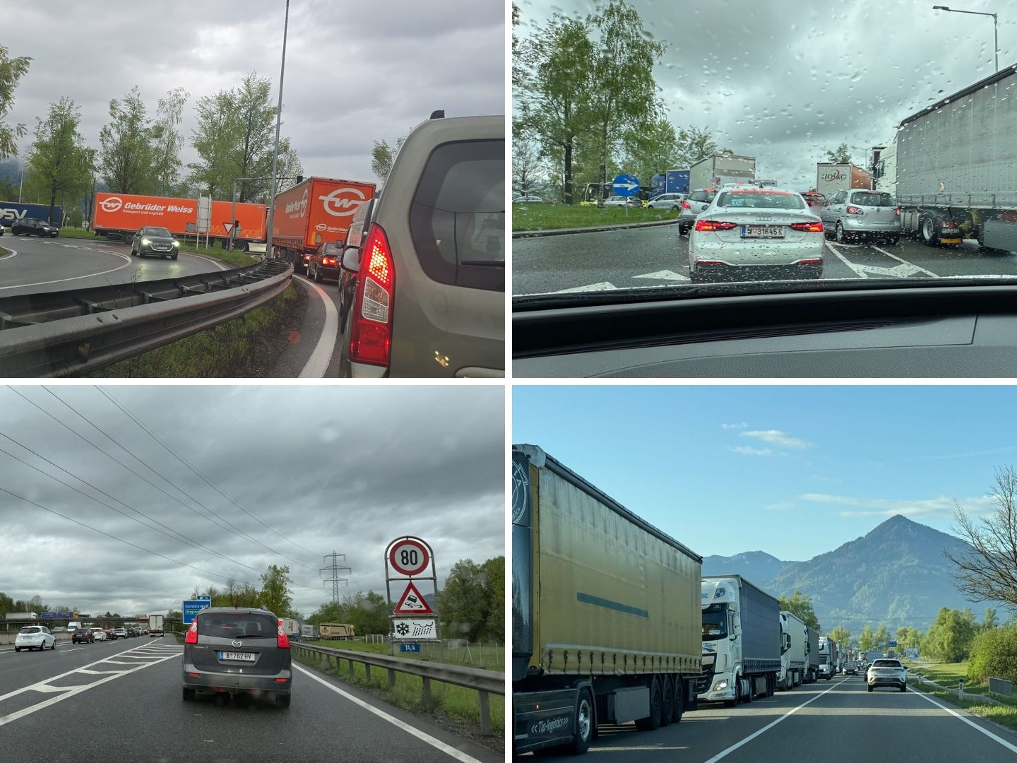 Verkehrschaos rund um Dornbirn Nord. Verkehrschaos rund um Dornbirn Nord.