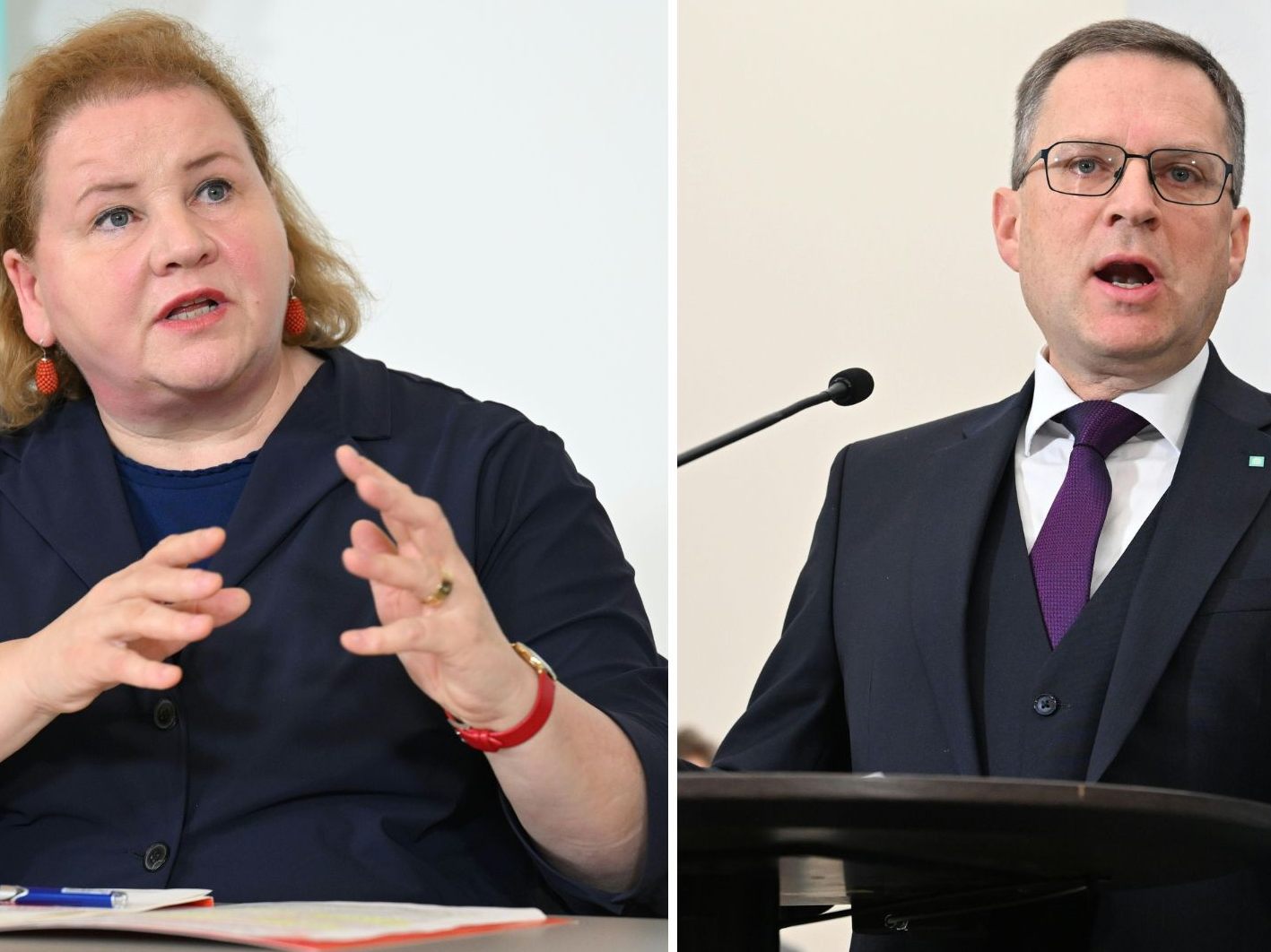Sozialministerin Korinna Schumann und ÖVP-Klubobmann August Wöginger.