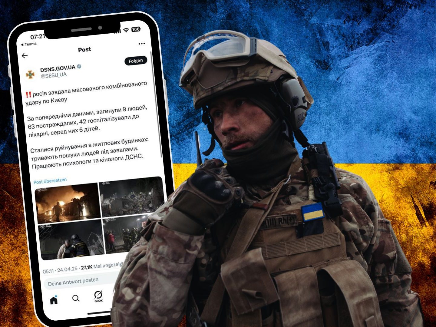 Drohnenangriff in der Nacht: Putins Krieg fordert neue Opfer