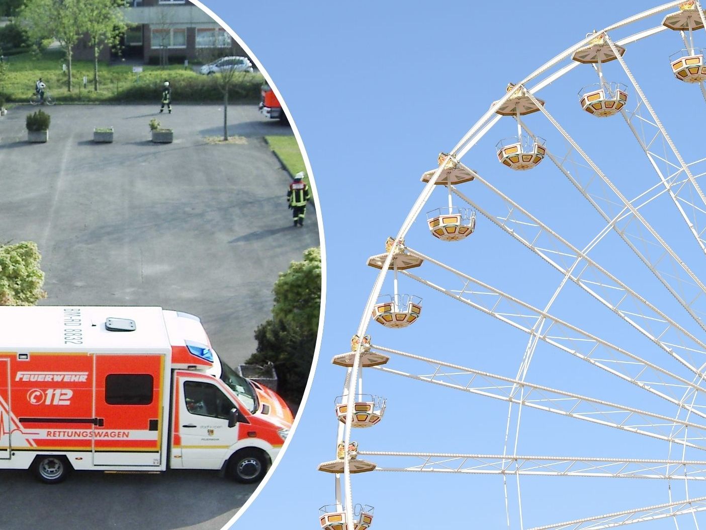 Der Mann war gerade dabei, das Riesenrad abzubauen, als es zu dem Unglück kam.