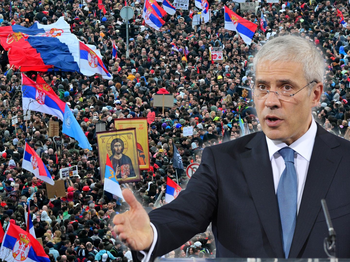 Der frühere serbische Präsident Boris Tadić sieht sein Heimatland nach den monatelangen Protesten von Regierungskritikern an einem kritischen Punkt.