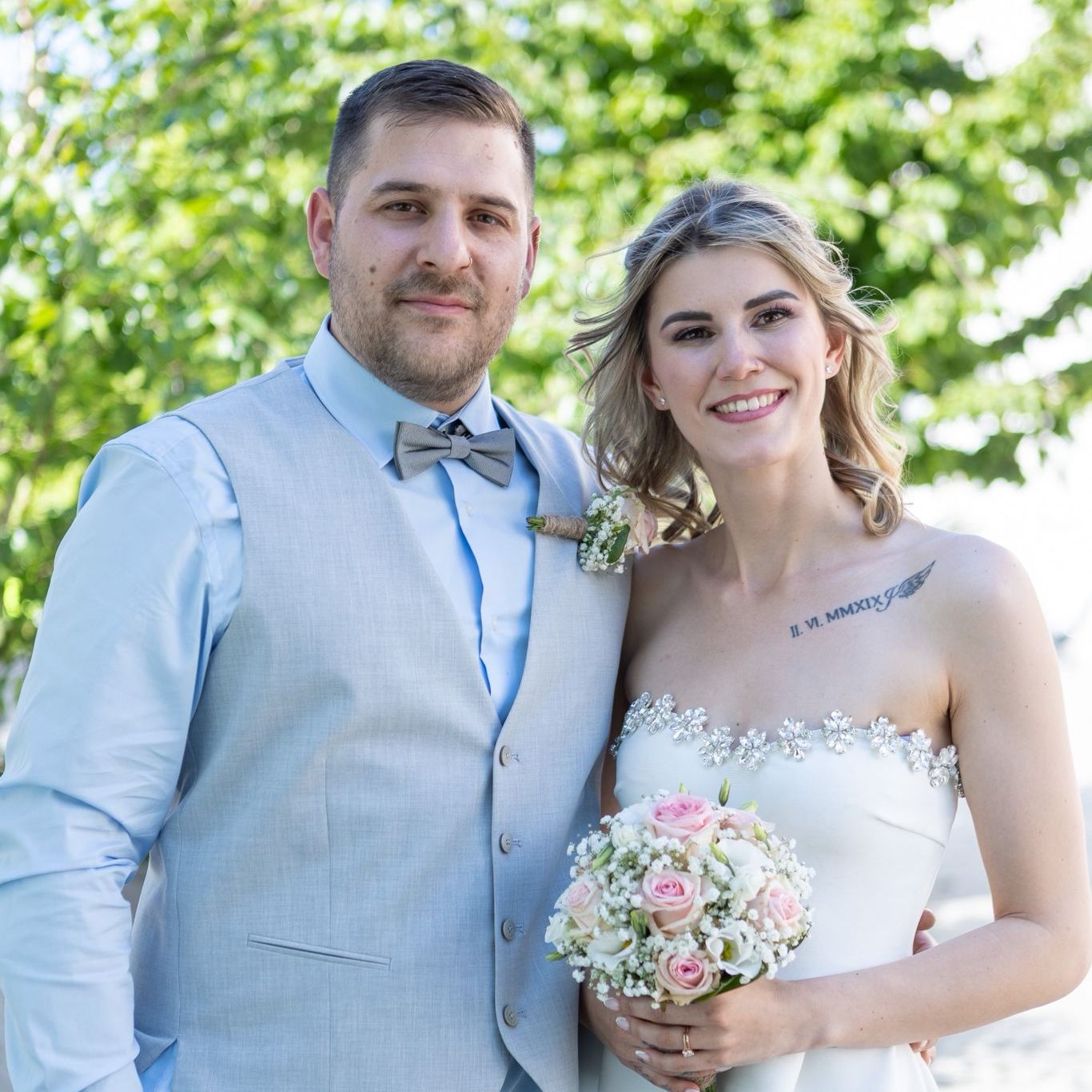 Katharina und Mathis Lauterer feierten ihre standesamtliche Trauung in Dornbirn.